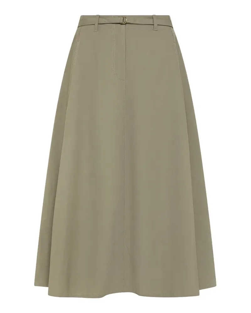 Seventy belted A-line midi skirt - Grün Grün