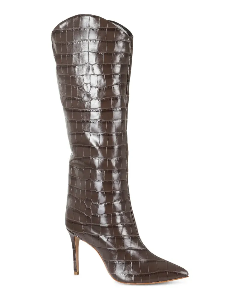 Schutz Mona Lederstiefel mit Kroko-Effekt - Braun Braun