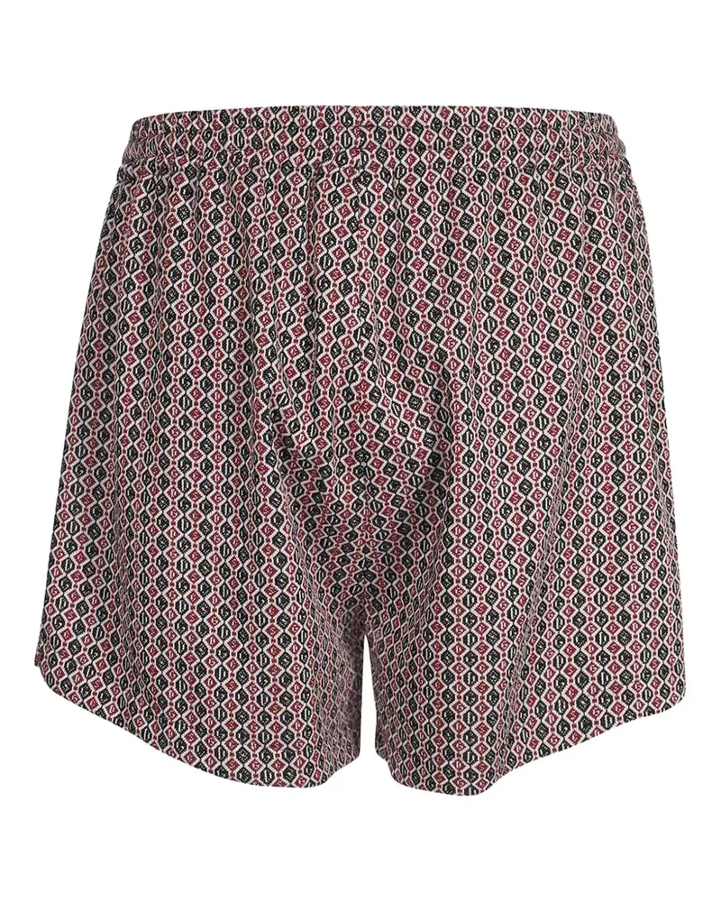 GCDS Shorts mit geometrischem Muster - Rot Rot