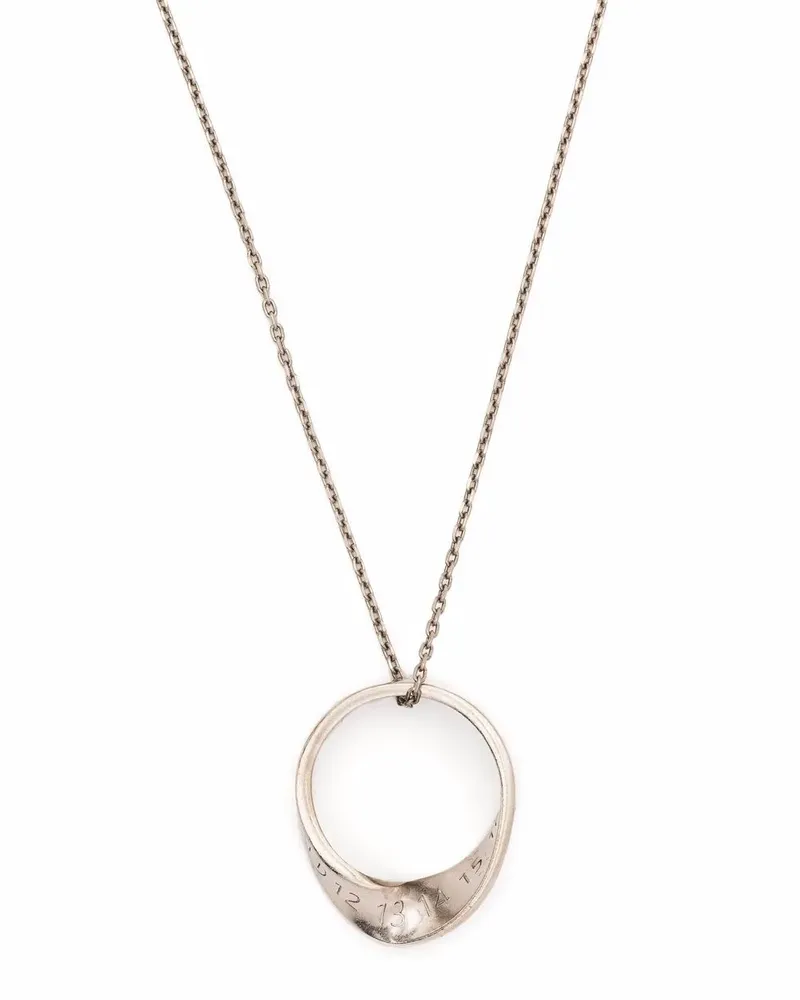 Maison Margiela Halskette mit verdrehtem Ringanhänger - Silber Silber