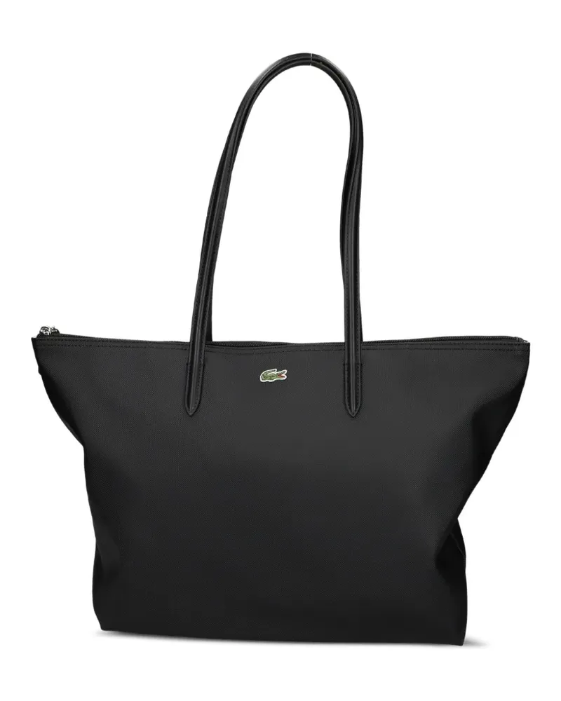 Lacoste Großer Tote Bag mit Reißverschluss - Schwarz Schwarz