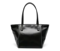 Bar Handtasche aus Leder - Schwarz