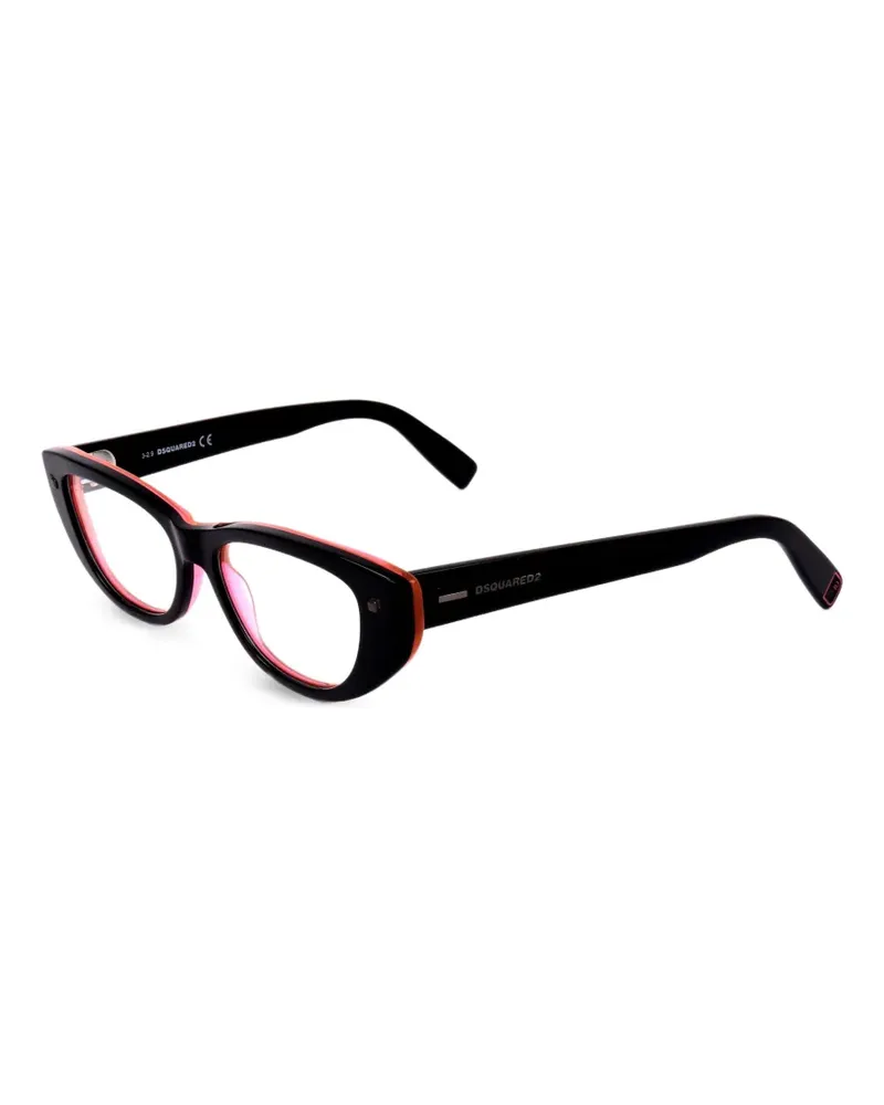 Dsquared2 Brille mit Cat-Eye-Gestell - Schwarz Schwarz