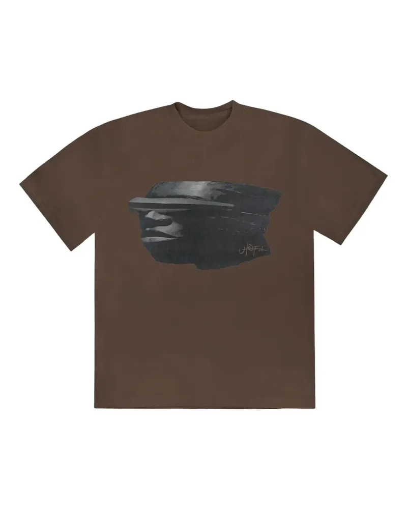 Travis Scott Utopia graphic-print T-shirt - Braun Braun