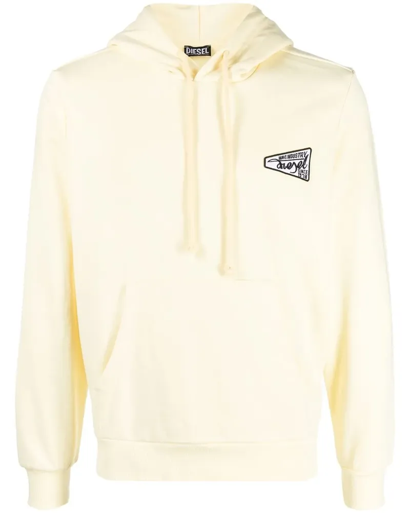 Diesel Hoodie mit Logo-Stickerei - Gelb Gelb