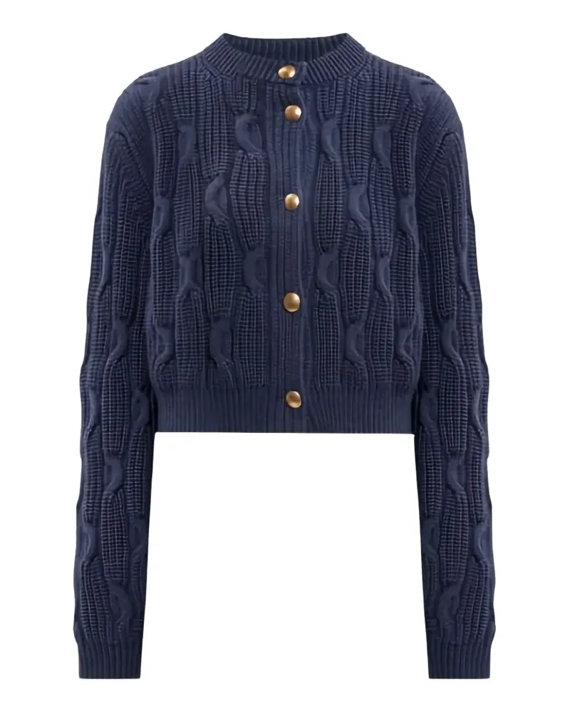 Twin-Set cable-knit button-up cardigan - Blau Blau