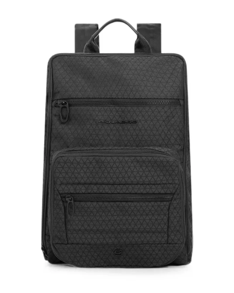 Piquadro Faltbarer Rucksack - Schwarz Schwarz