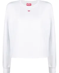 Diesel Sweatshirt mit Logo-Stickerei Weiß