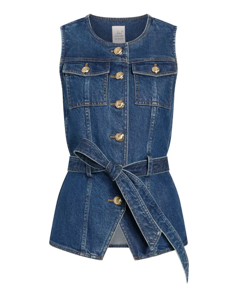 Cinq à Sept Reenee Jeansweste mit Gürtel - Blau Blau