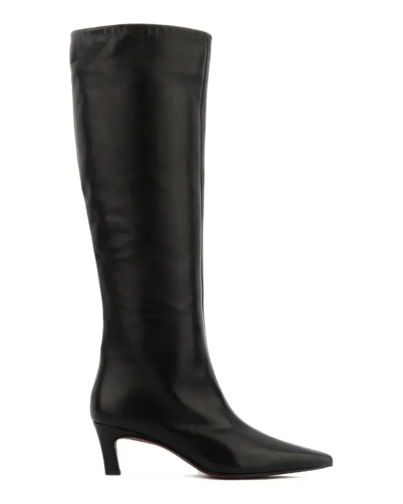 Paul Warmer Kniehohe Fredine Stiefel mit spitzer Kappe - Schwarz Schwarz