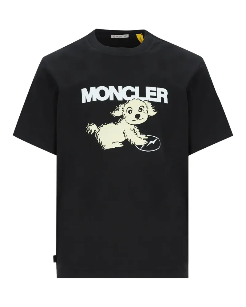 Moncler x Fragment T-Shirt aus Baumwolle - Schwarz Schwarz