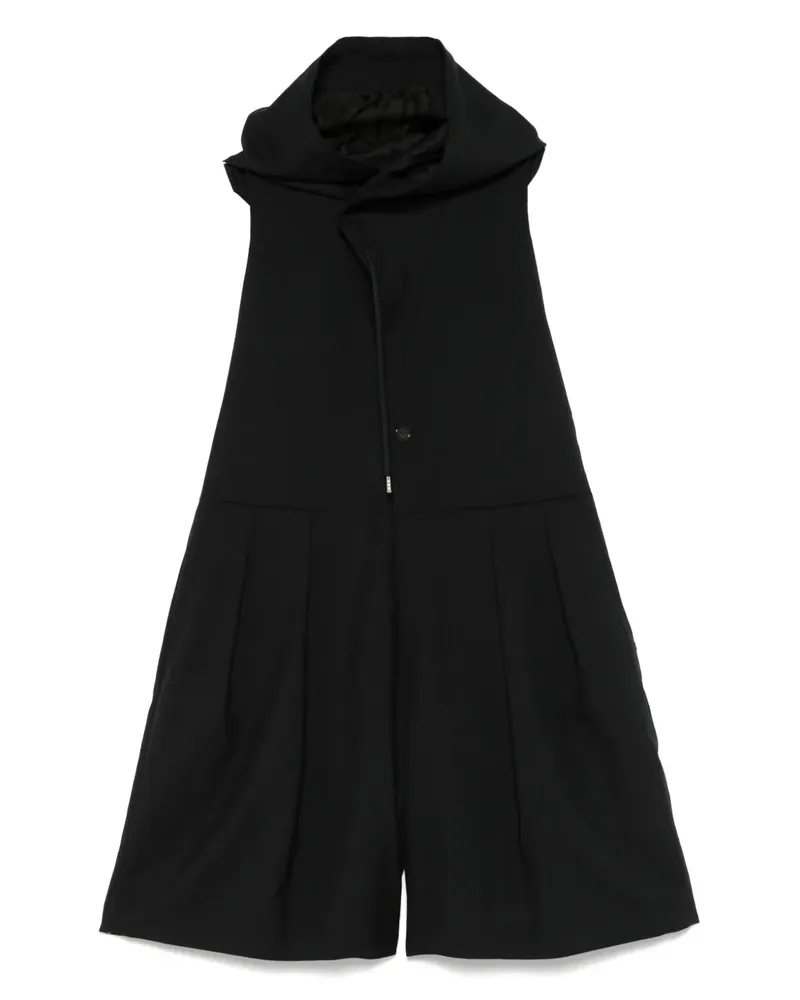 Noir Kei Ninomiya Playsuit mit Kapuze - Schwarz Schwarz