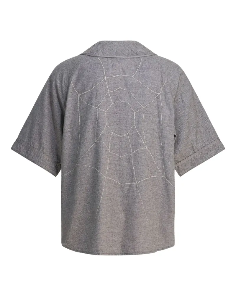 KAPITAL Hemd mit Text-Print - Grau Grau