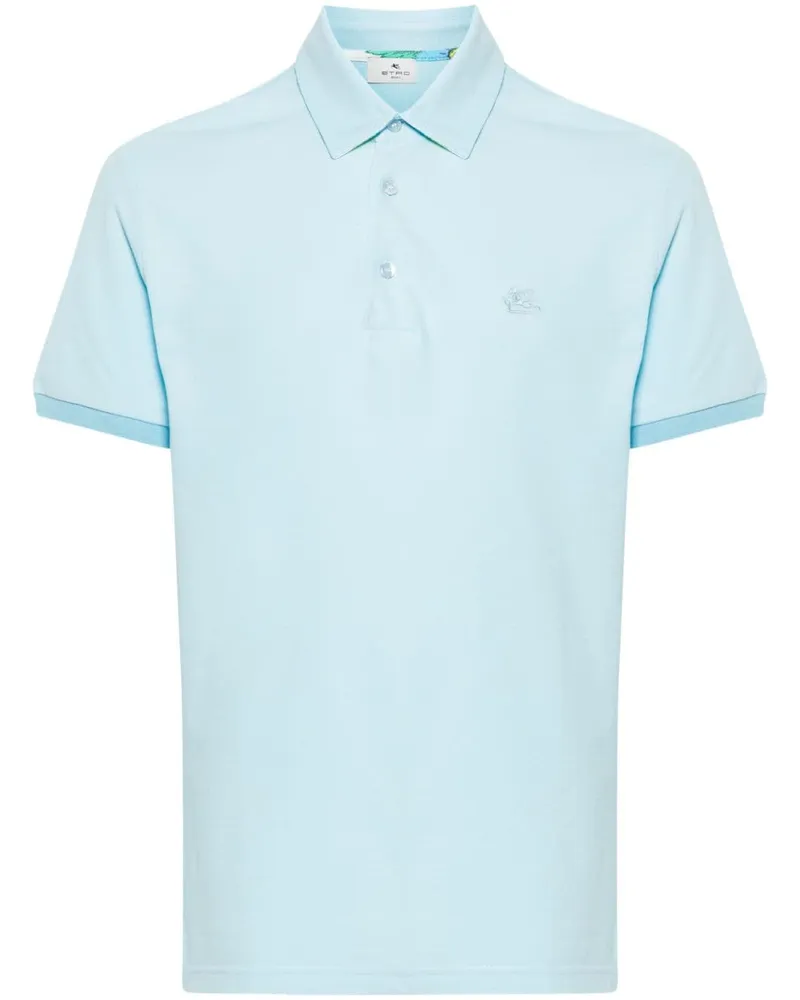 Etro Poloshirt mit Pegaso-Motiv - Blau Blau