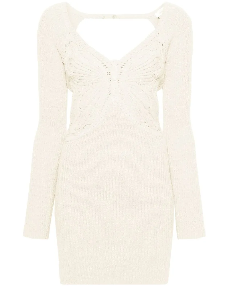 Blumarine Kleid mit Schmetterling-Stickerei - Nude Nude