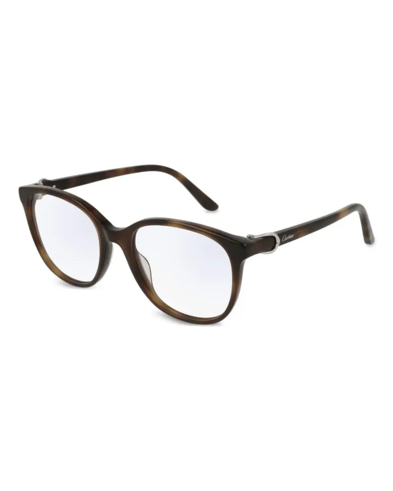 Cartier Brille mit eckigem Gestell - Braun Braun