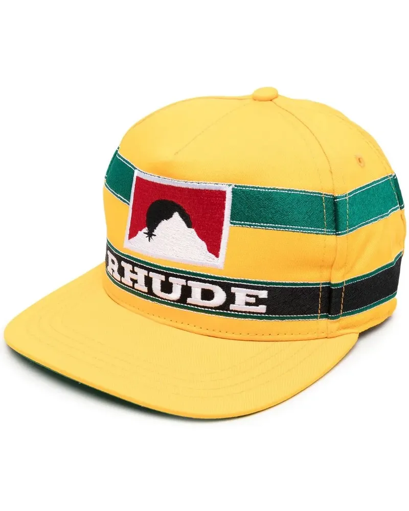 RHUDE Baseballkappe mit Logo-Patch - Gelb Gelb