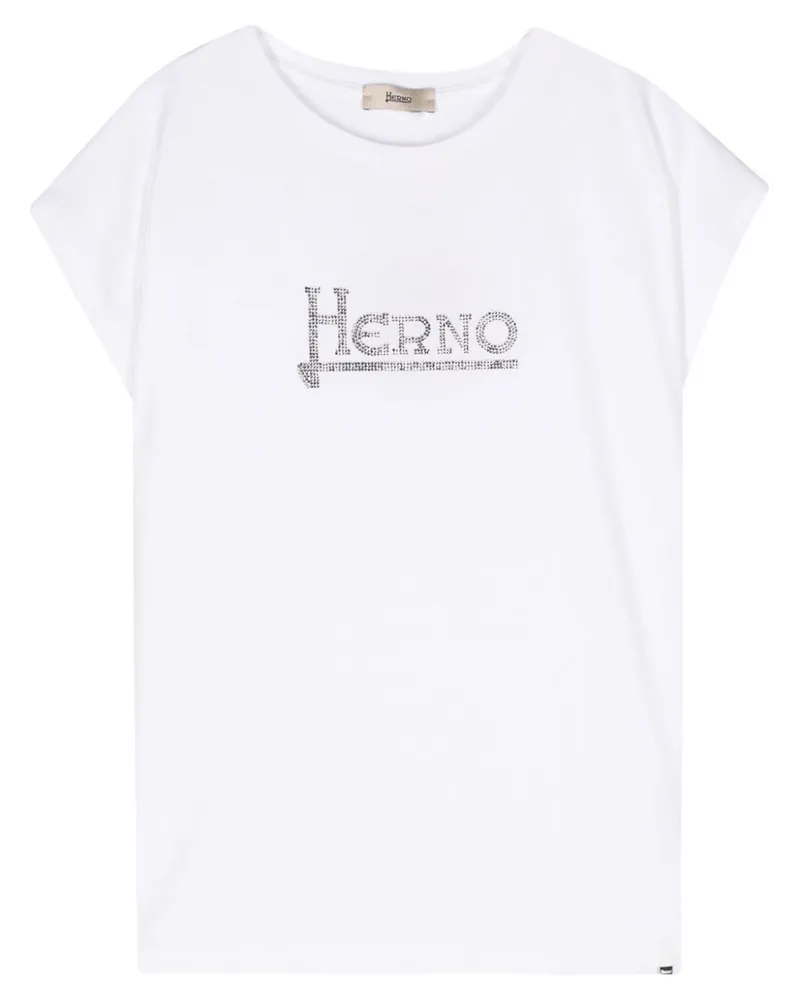Herno T-Shirt mit Logo-Applikation - Weiß Weiß