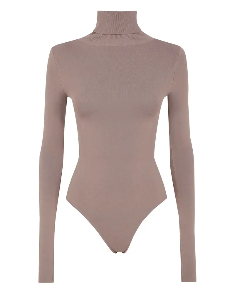 Entire Studios turtleneck long-sleeve bodysuit - Nude Nude