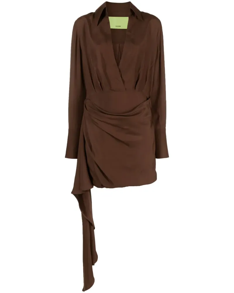 GAUGE81 Gravia Minikleid aus Seide - Braun Braun