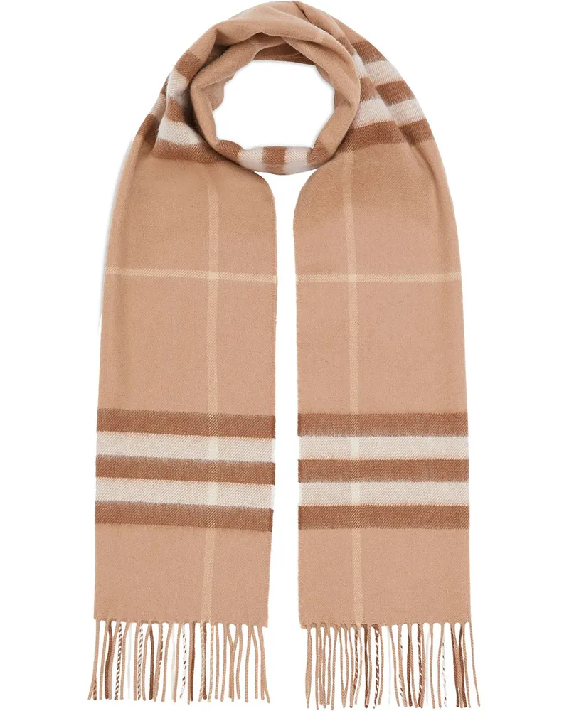 Burberry Karierter Kaschmirschal - Nude Nude