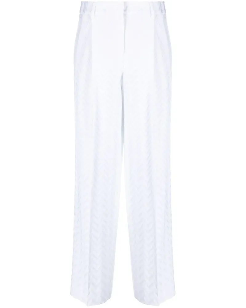 Missoni Hose mit Zickzackmuster - Weiß Weiß