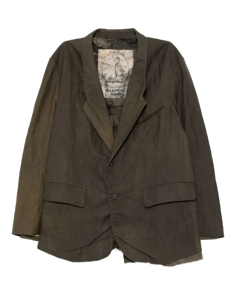 Ziggy Chen distressed dyed blazer - Braun Braun