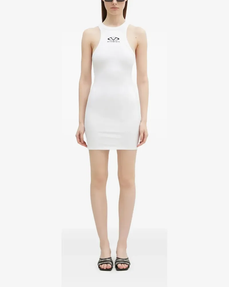 VETEMENTS Minikleid mit Logo-Print - Weiß Weiß