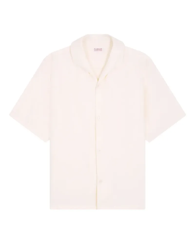 FURSAC camp-collar short-sleeve shirt - Nude Nude