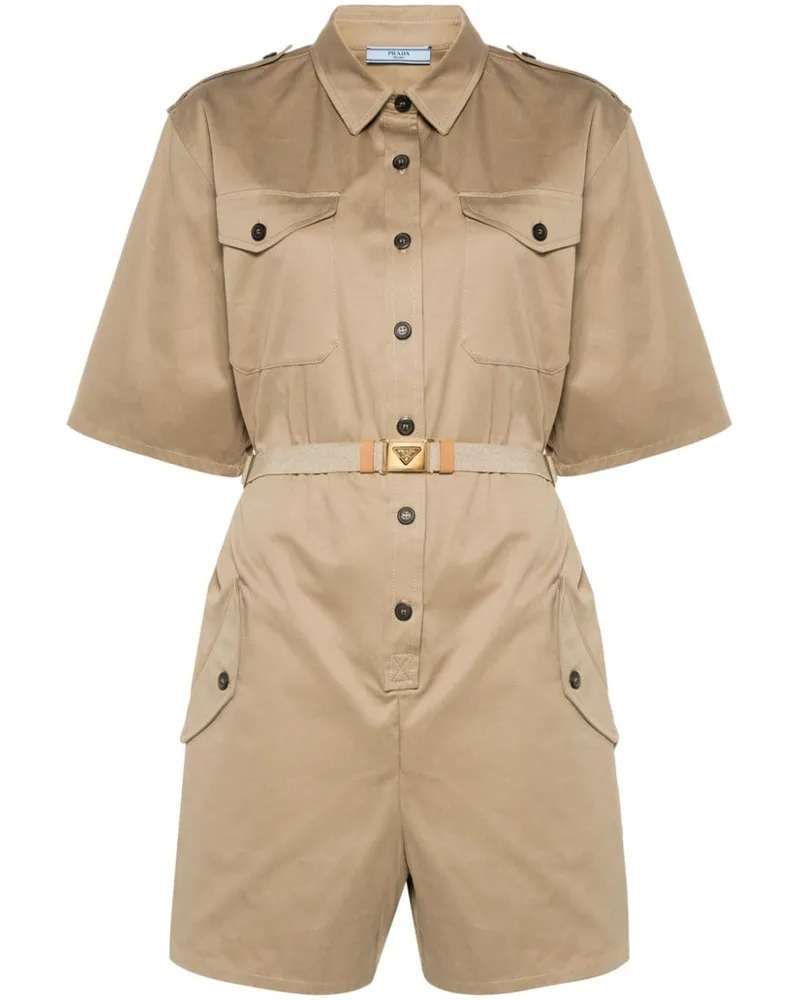 Prada Playsuit mit Gürtel - Braun Braun