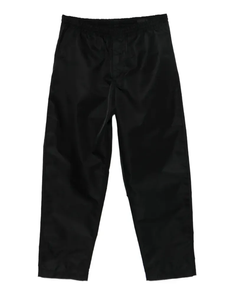 Prada elasticated-waistband straight-leg trousers - Schwarz Schwarz