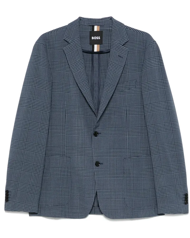 HUGO BOSS Sakko mit Prince of Wales-Karo - Blau Blau