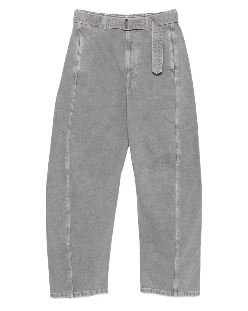 Christophe Lemaire Hose mit Gürtel - Grau Grau