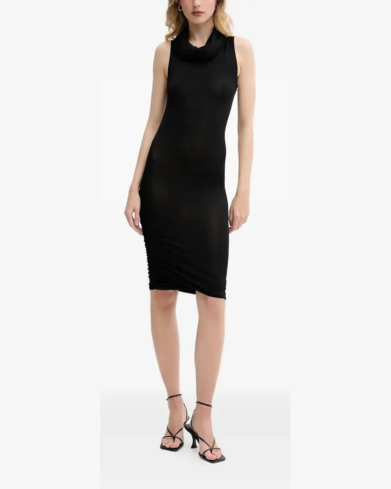 Rick Owens Lilies Drapiertes Midikleid - Schwarz Schwarz