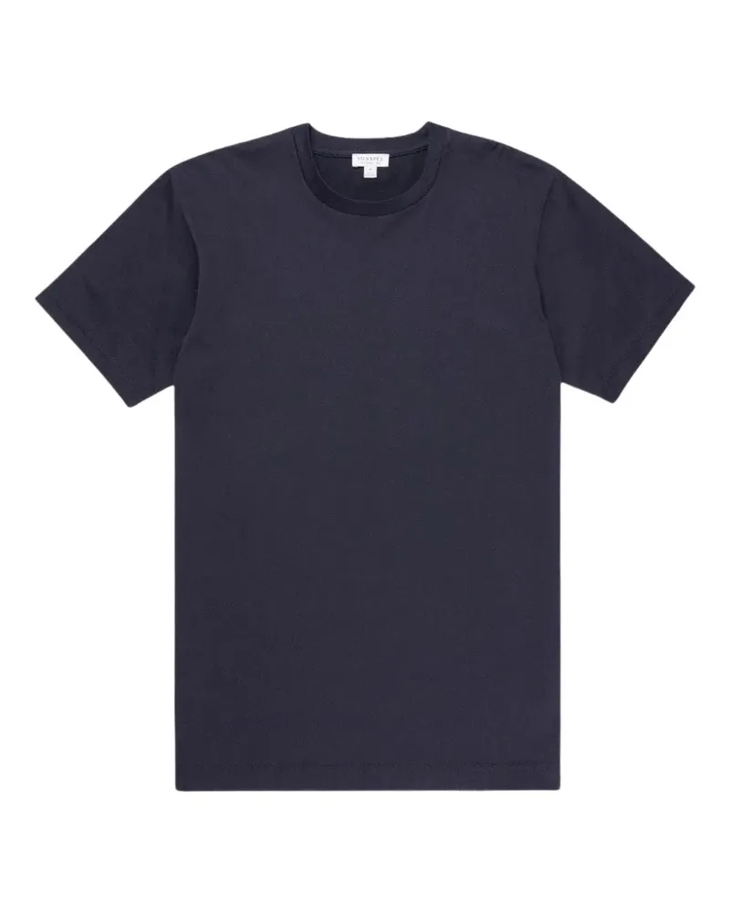 Sunspel crew-neck cotton T-shirt - Blau Blau