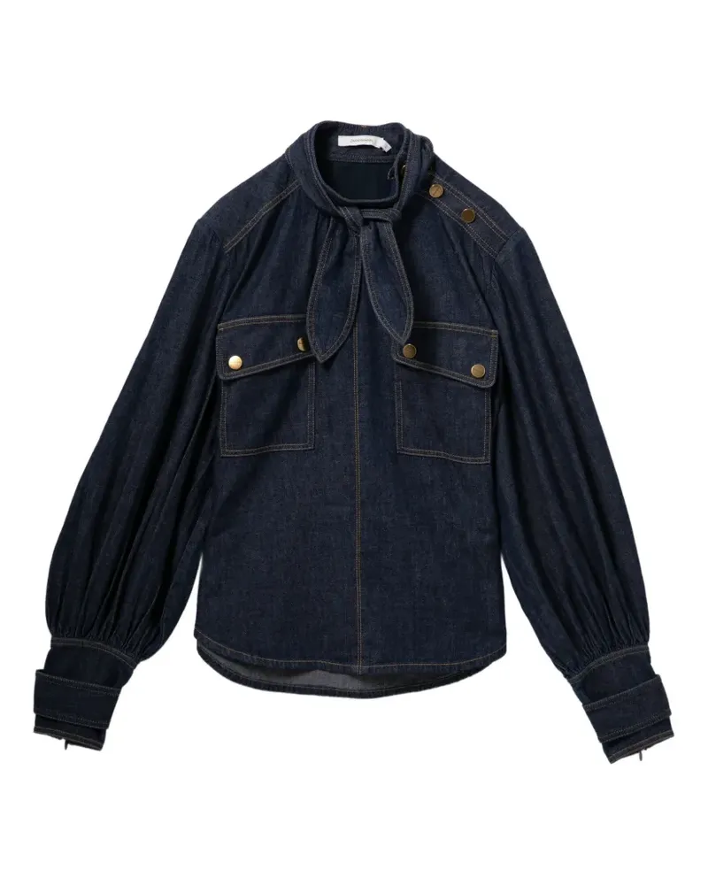 Zimmermann Bluse mit aufgesetzten Taschen - Blau Blau