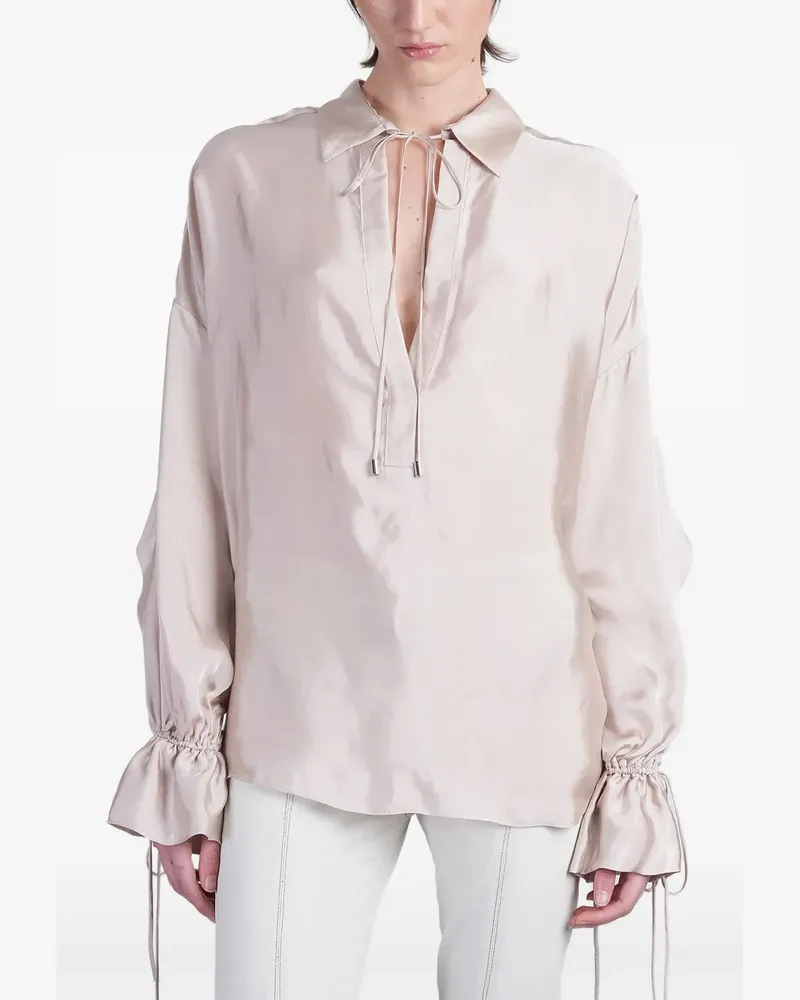 Blumarine Klassische Satinbluse - Rosa Rosa