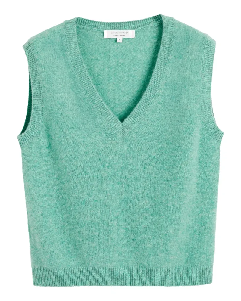 Chinti & Parker Kaschmiroberteil mit V-Ausschnitt - Grün Grün
