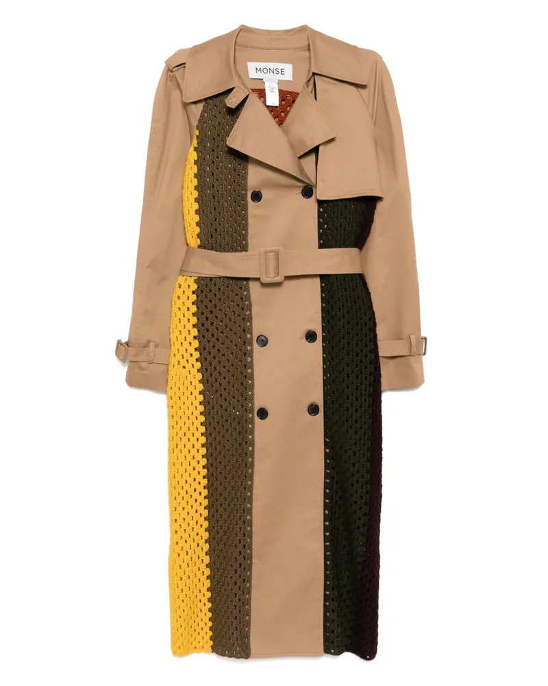 Monse Gehäkelter Trenchcoat - Braun Braun