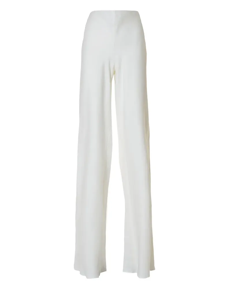 Alberta Ferretti Leinenhose mit hohem Bund - Weiß Weiß