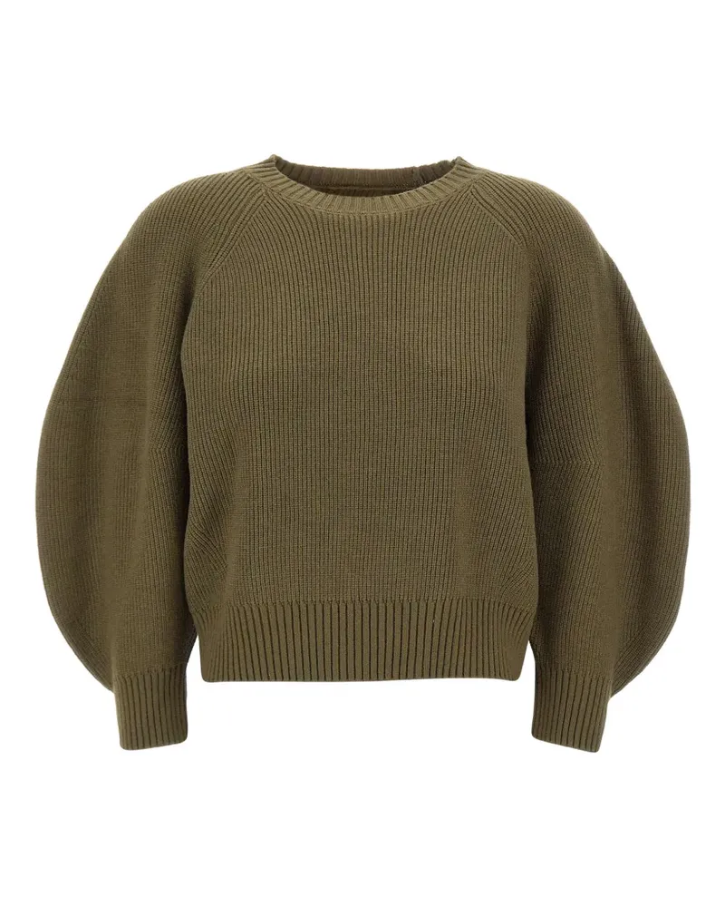 Kaos ribbed balloon-sleeve sweater - Grün Grün