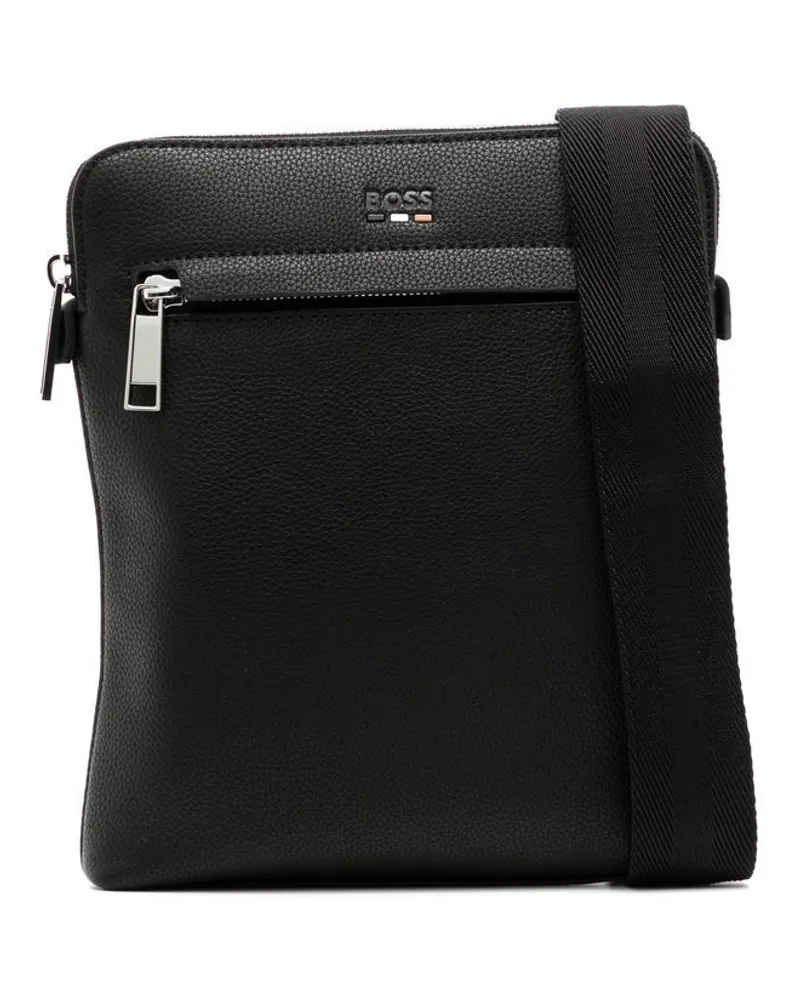 HUGO BOSS Kuriertasche mit Logo-Prägung - Schwarz Schwarz