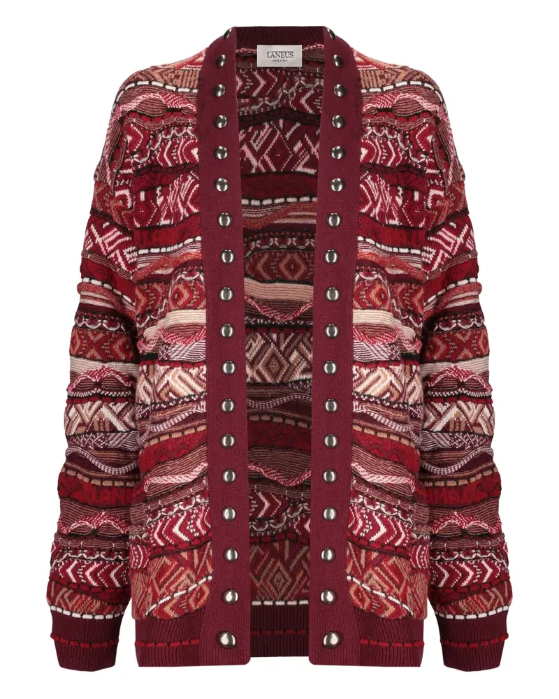 Laneus Cardigan mit Nieten - Rot Rot