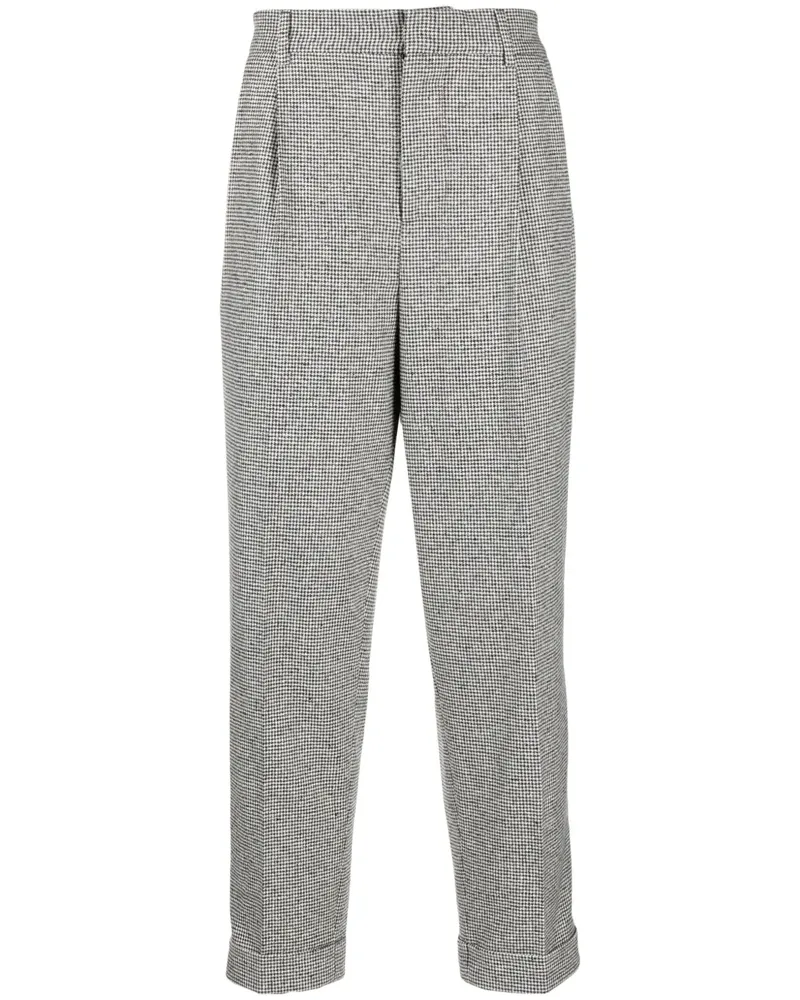 Brunello Cucinelli Hose mit Mikro-Hahnentrittmuster - Grau Grau
