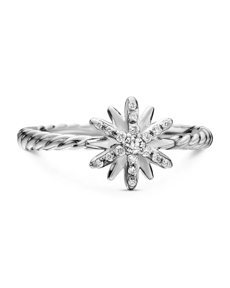 David Yurman Petite Starburst Ring aus Sterlingsilber 10mm Silber