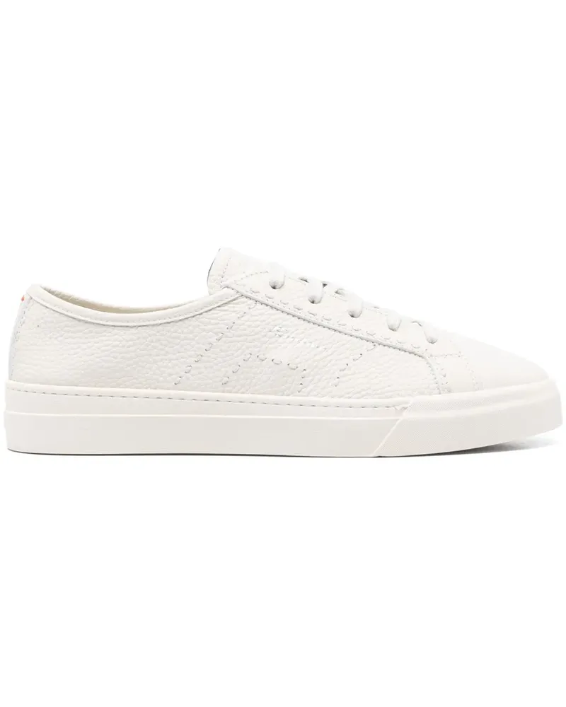 Santoni Sneakers aus Leder - Weiß Weiß
