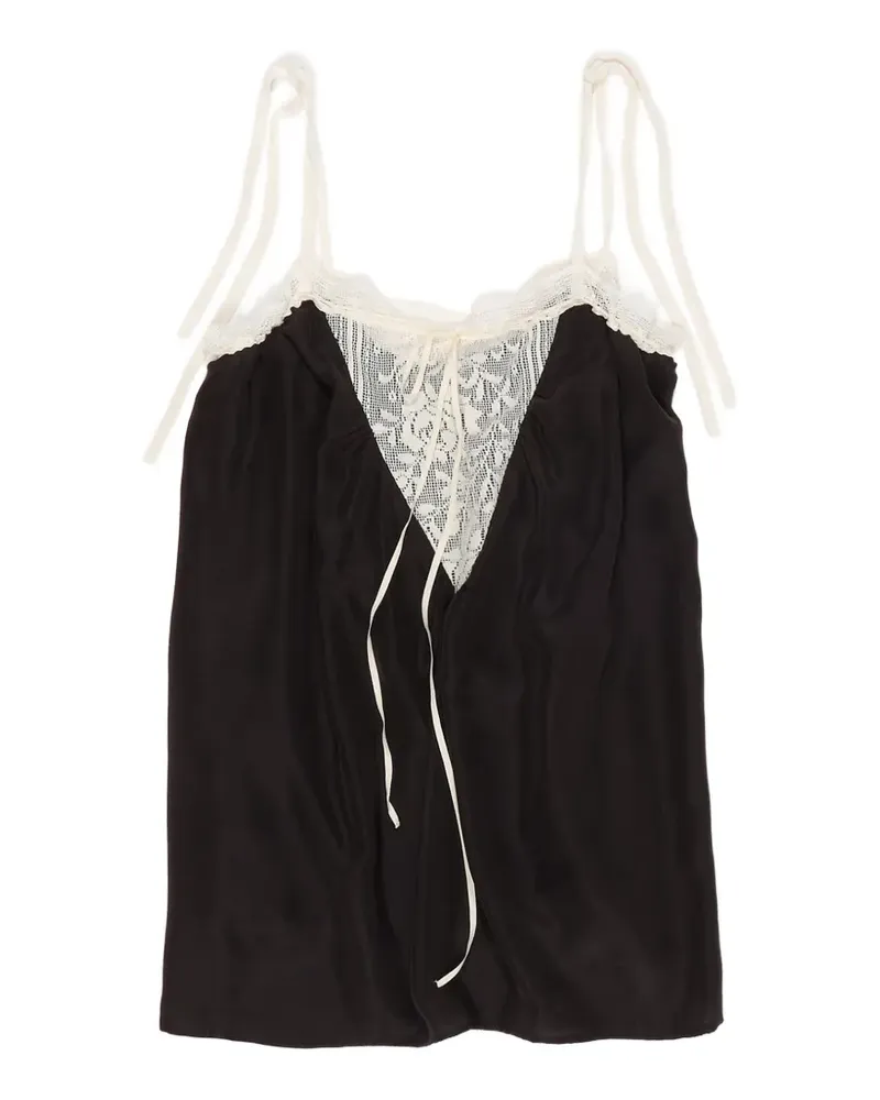 BIMBA Y LOLA Top mit Spitzenborte - Schwarz Schwarz