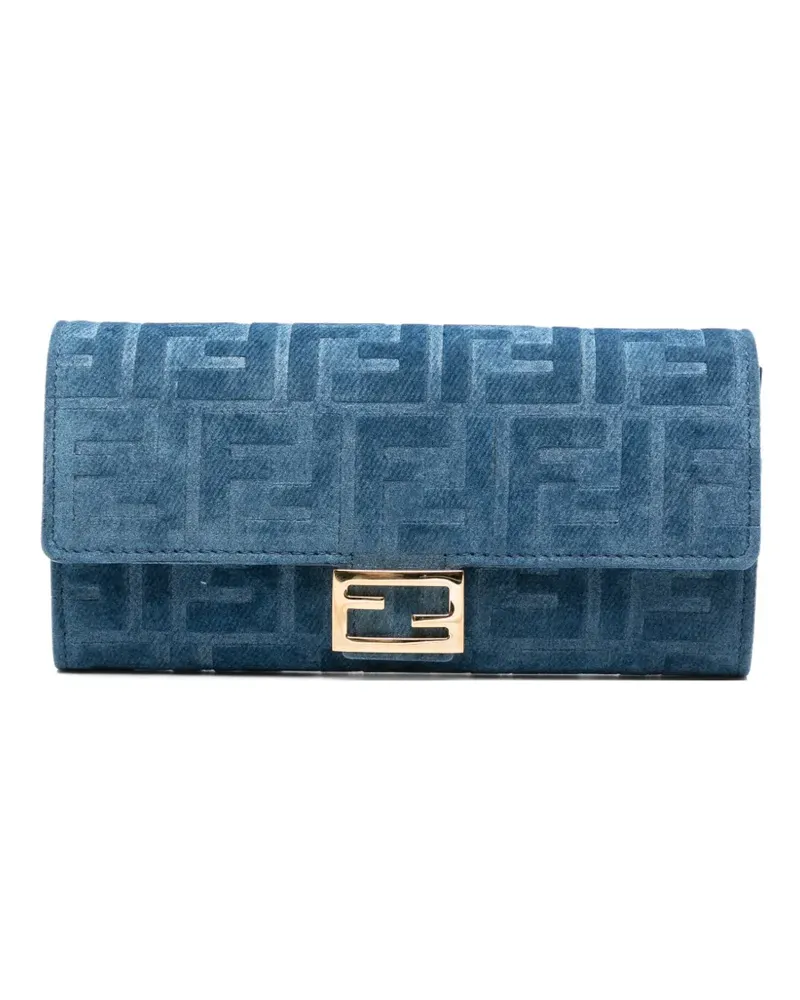 Fendi FF-pattern clutch bag - Blau Blau