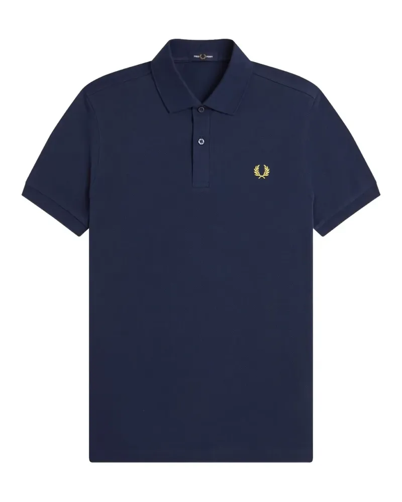 Fred Perry logo-embroidered polo shirt - Blau Blau