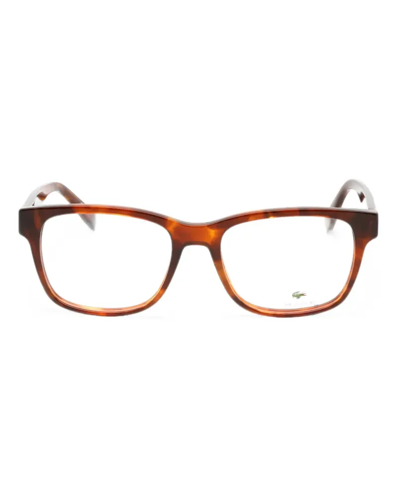 Lacoste tortoiseshell-effect rectangle-frame glasses - Braun Braun
